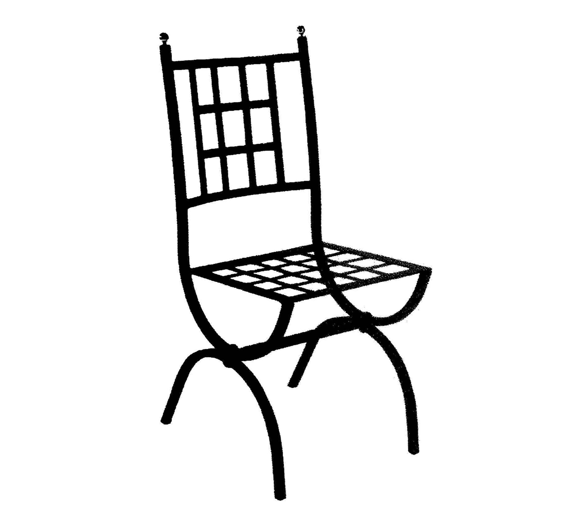 Aurora Iron Chair Model Perspective