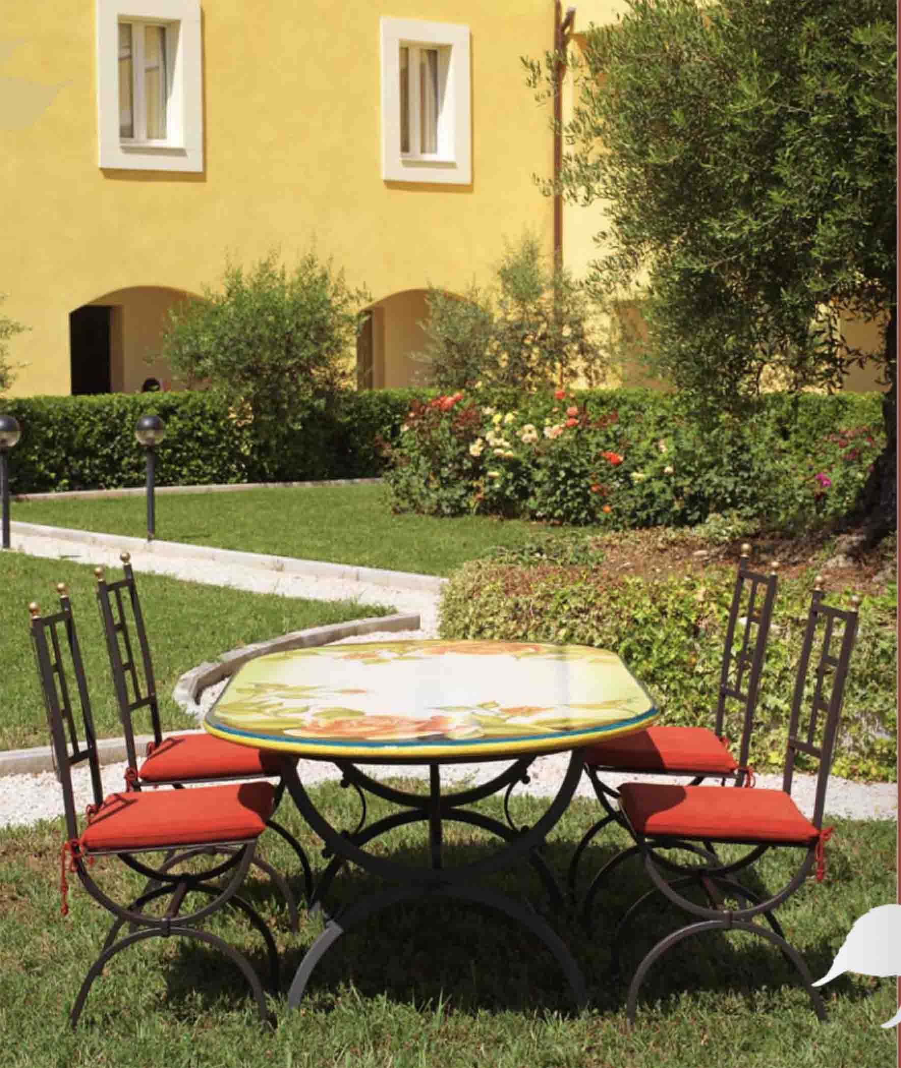 Colonia Oval Lava Stone Ceramic Art Table 