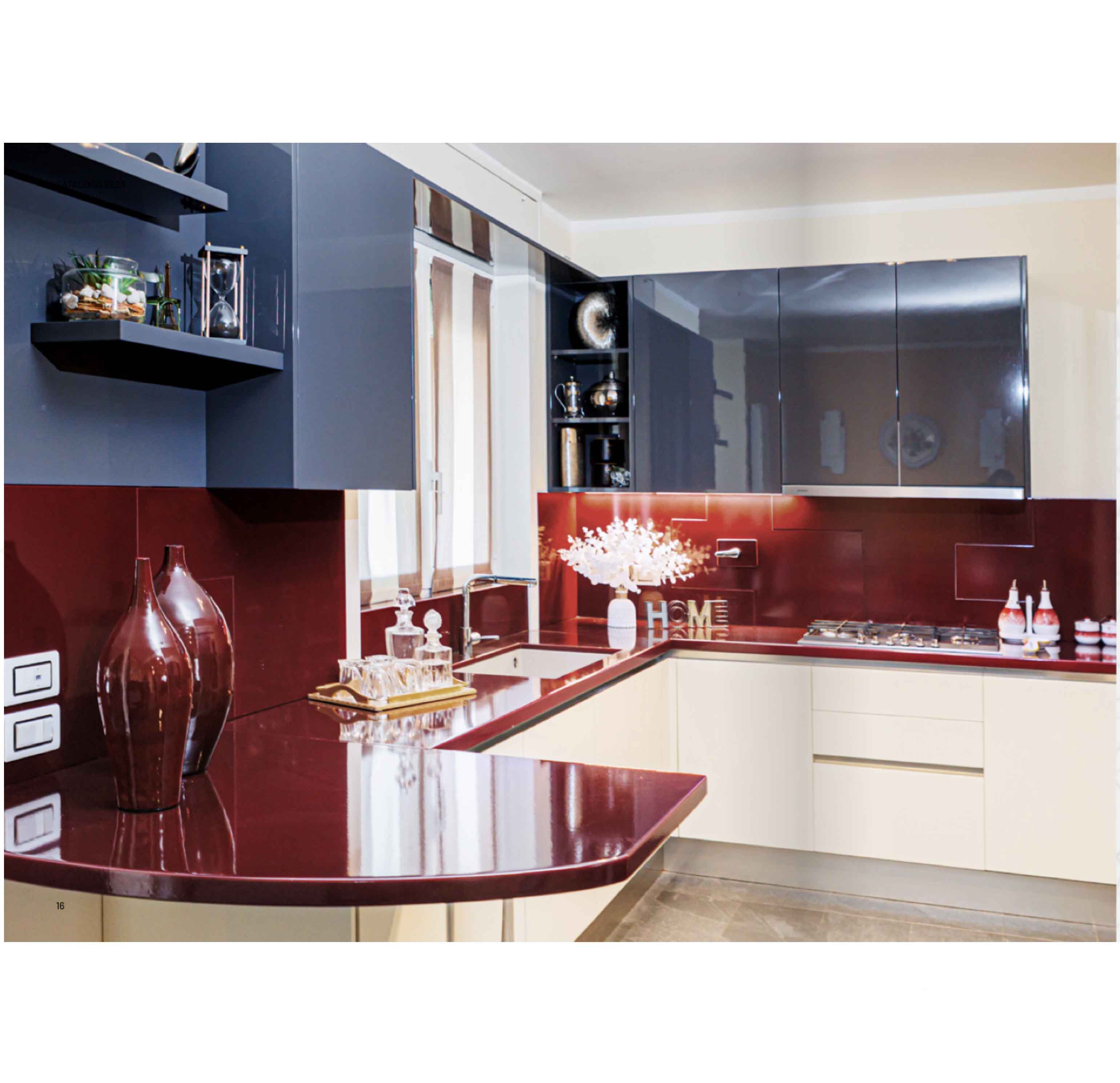 Custom Plain Lava Stone Ceramic Art Countertop 