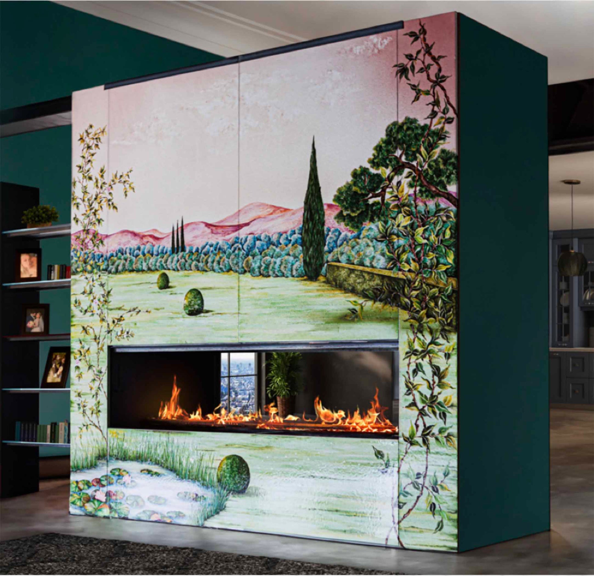 Mondo Lava Stone Fireplace Cladding Art Tiles