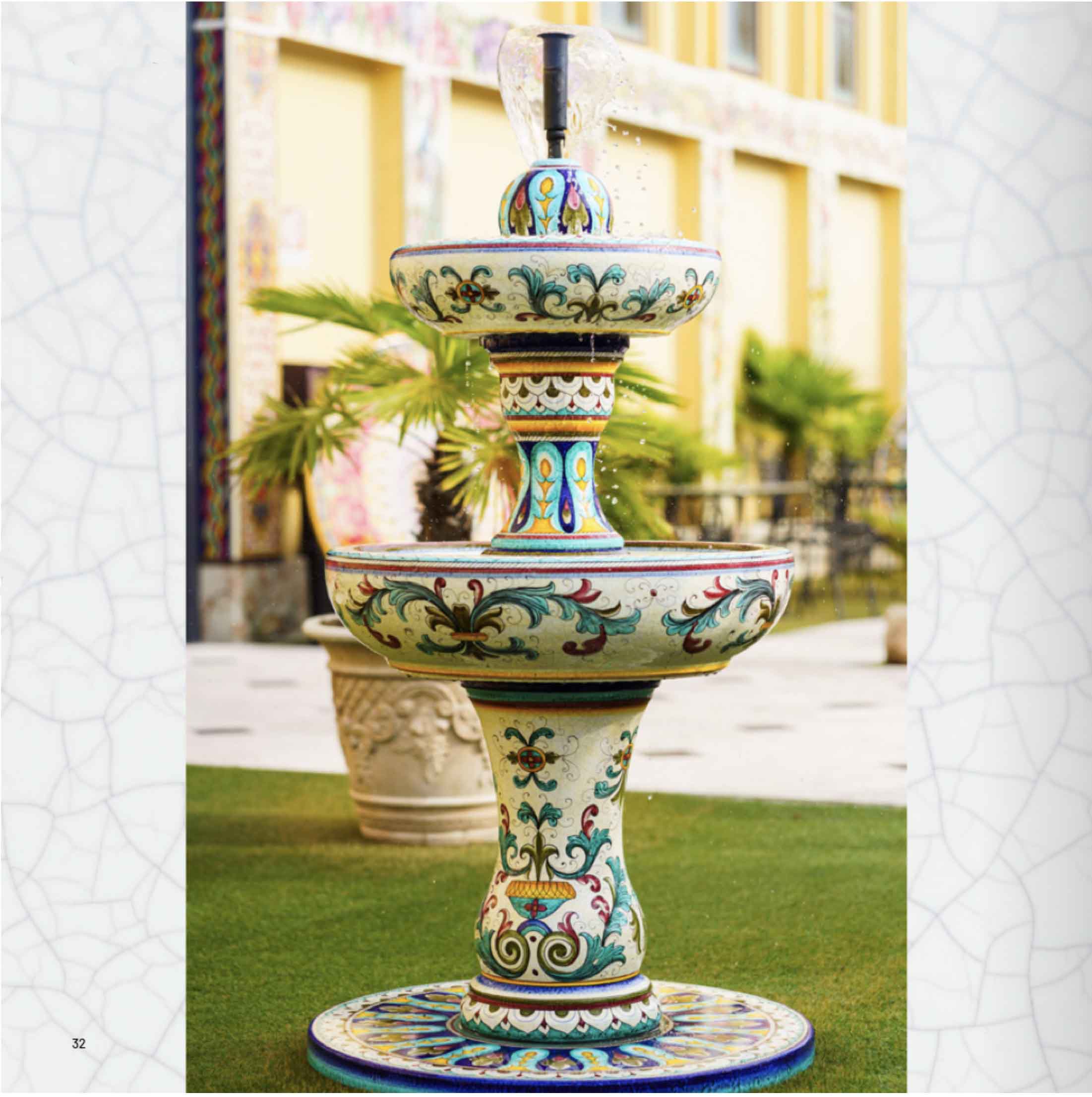 Lava Stone Outdoor Fountain - Made in Italy