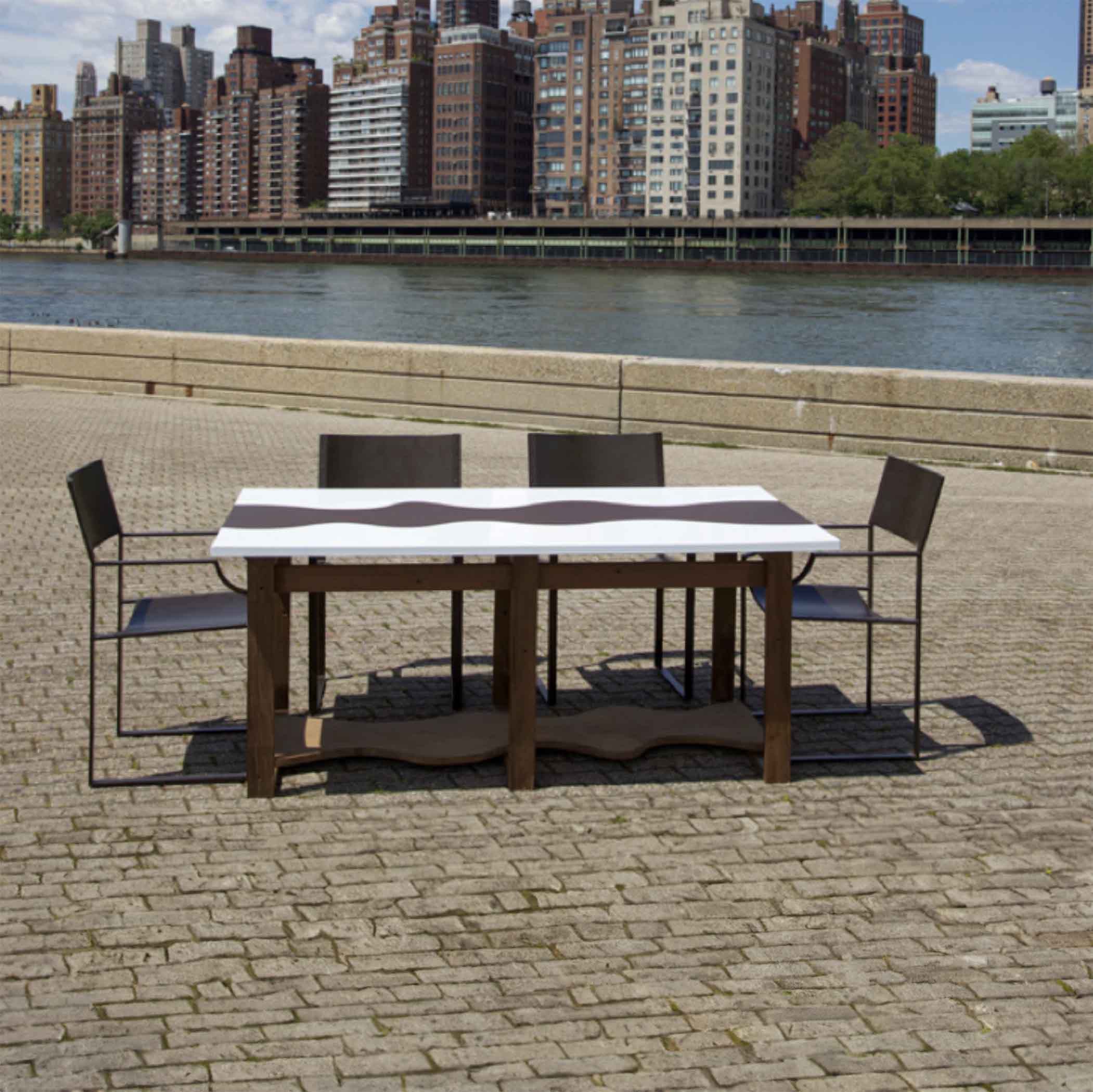 Rectangular Lava Stone Tabletop - Manhattan