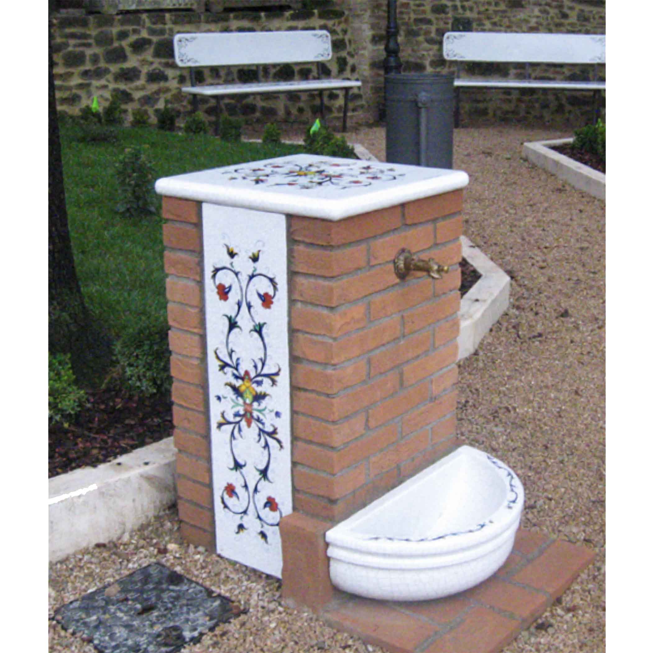 Lava Stone Public Fountain - Made in Italy