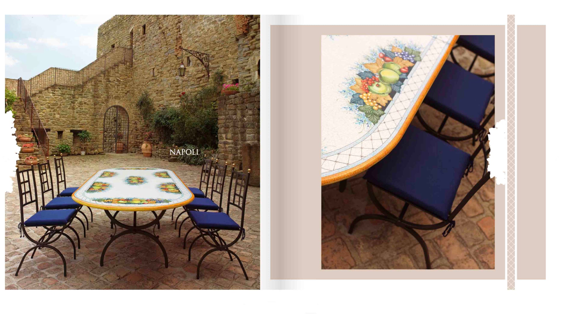 Volcanic Lava Stone Ceramic Oval Tables