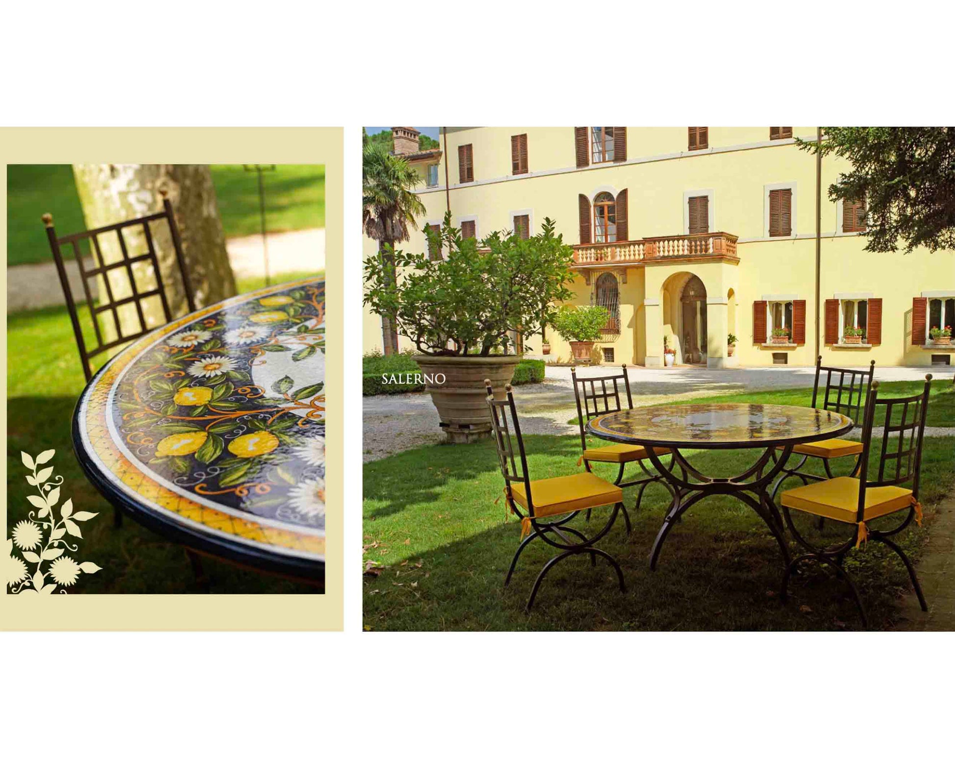 Lemon & Camomile Lava Stone Ceramic Round Table General