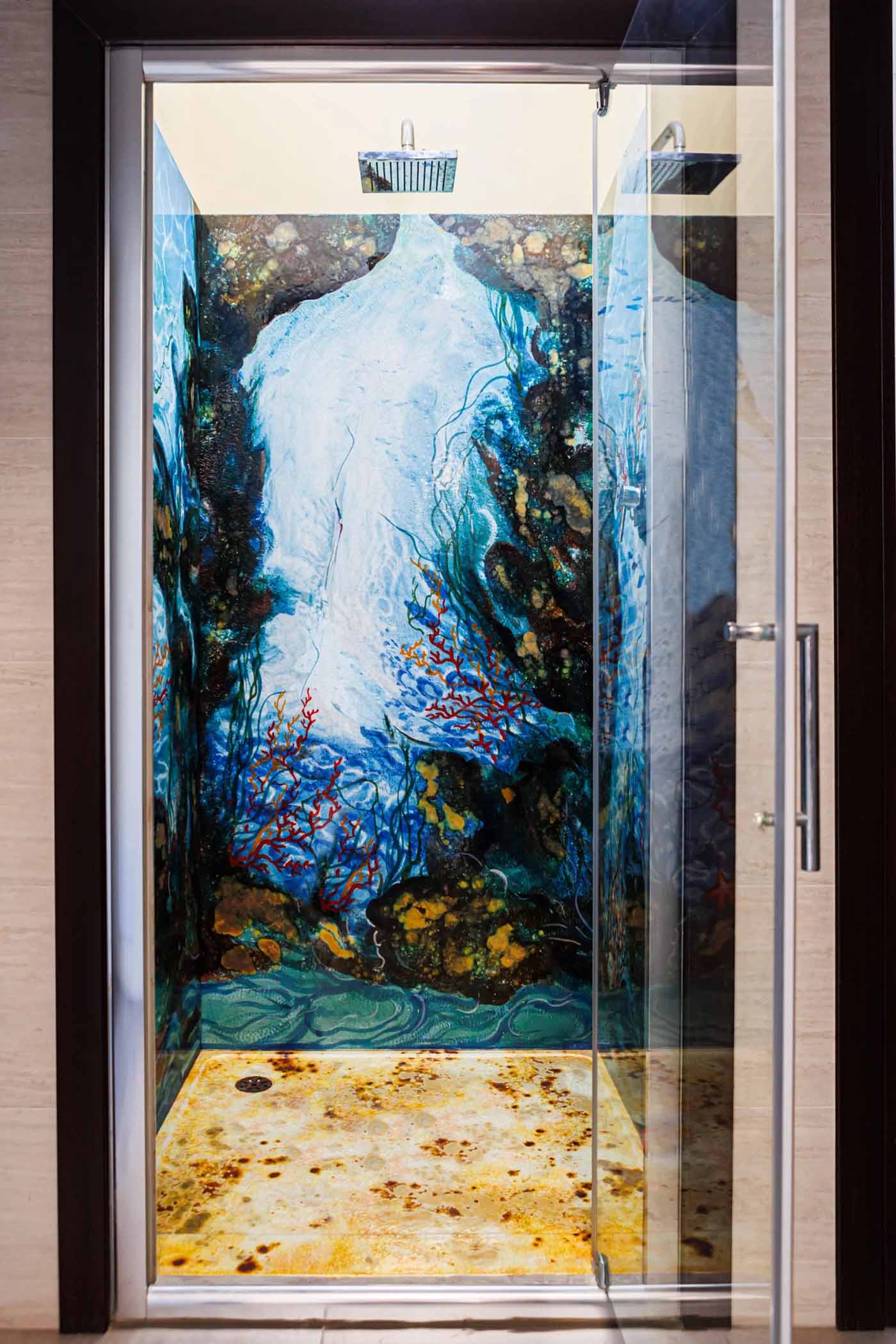 Lava Stone Shower Wall Panels – Underwater Coral Reef