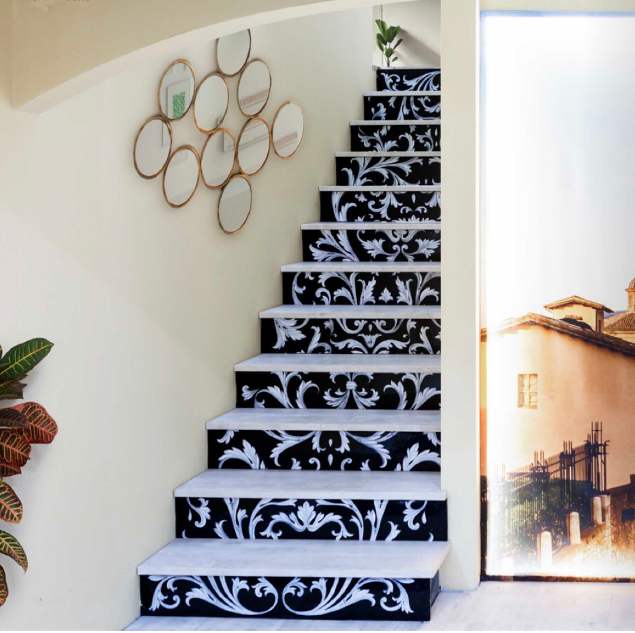 Lava Stone Stairs and Steps - Glazed Artistic