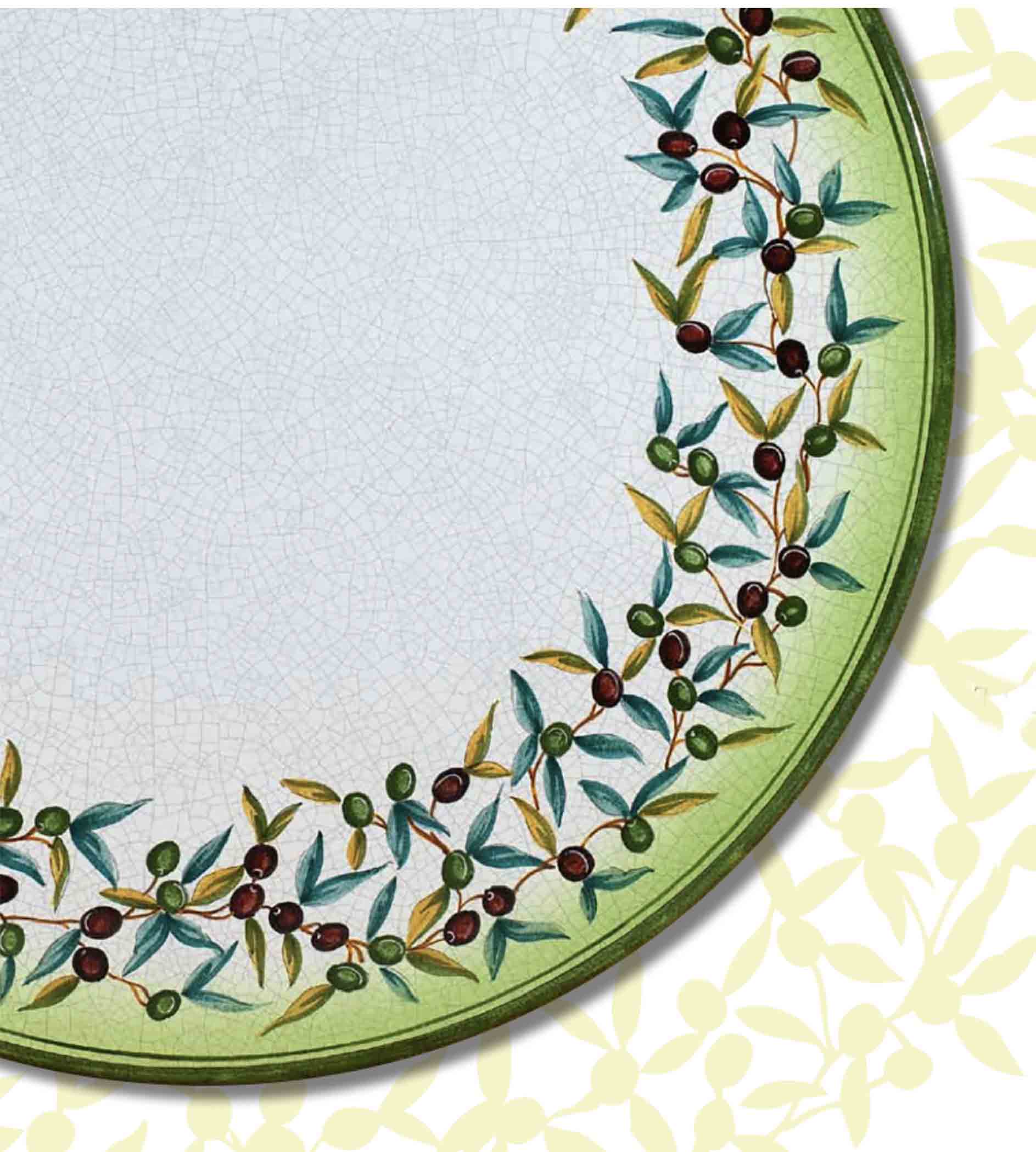 Trevi Round Lava Stone Ceramic Art Table Detail