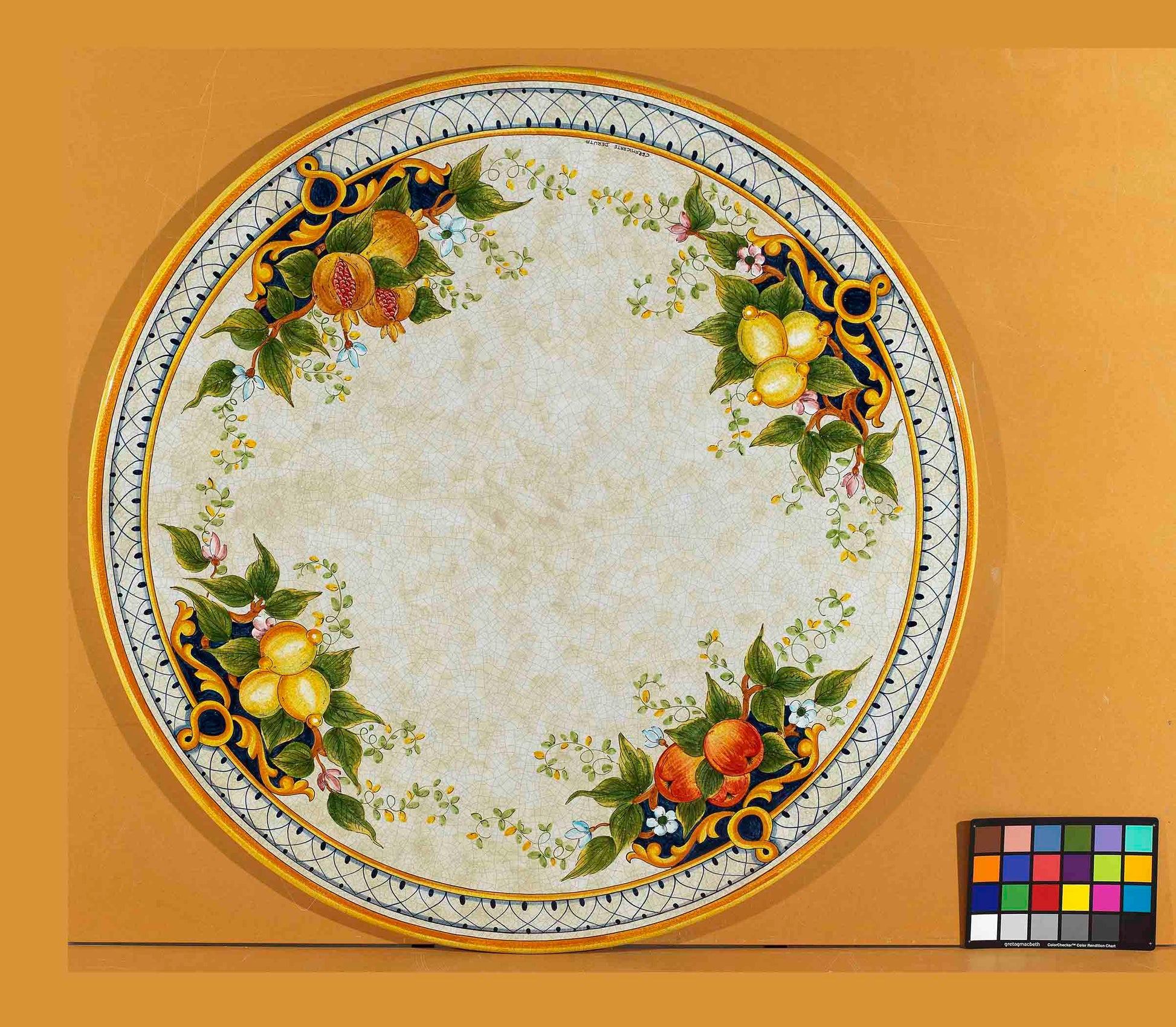 Tropea Round Lava Stone Ceramic Art Table Top