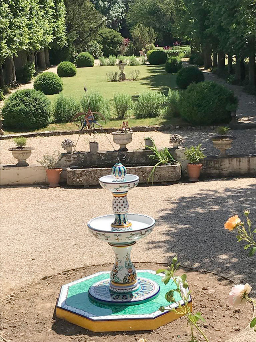 Italian Decorative garden fountain in a garden